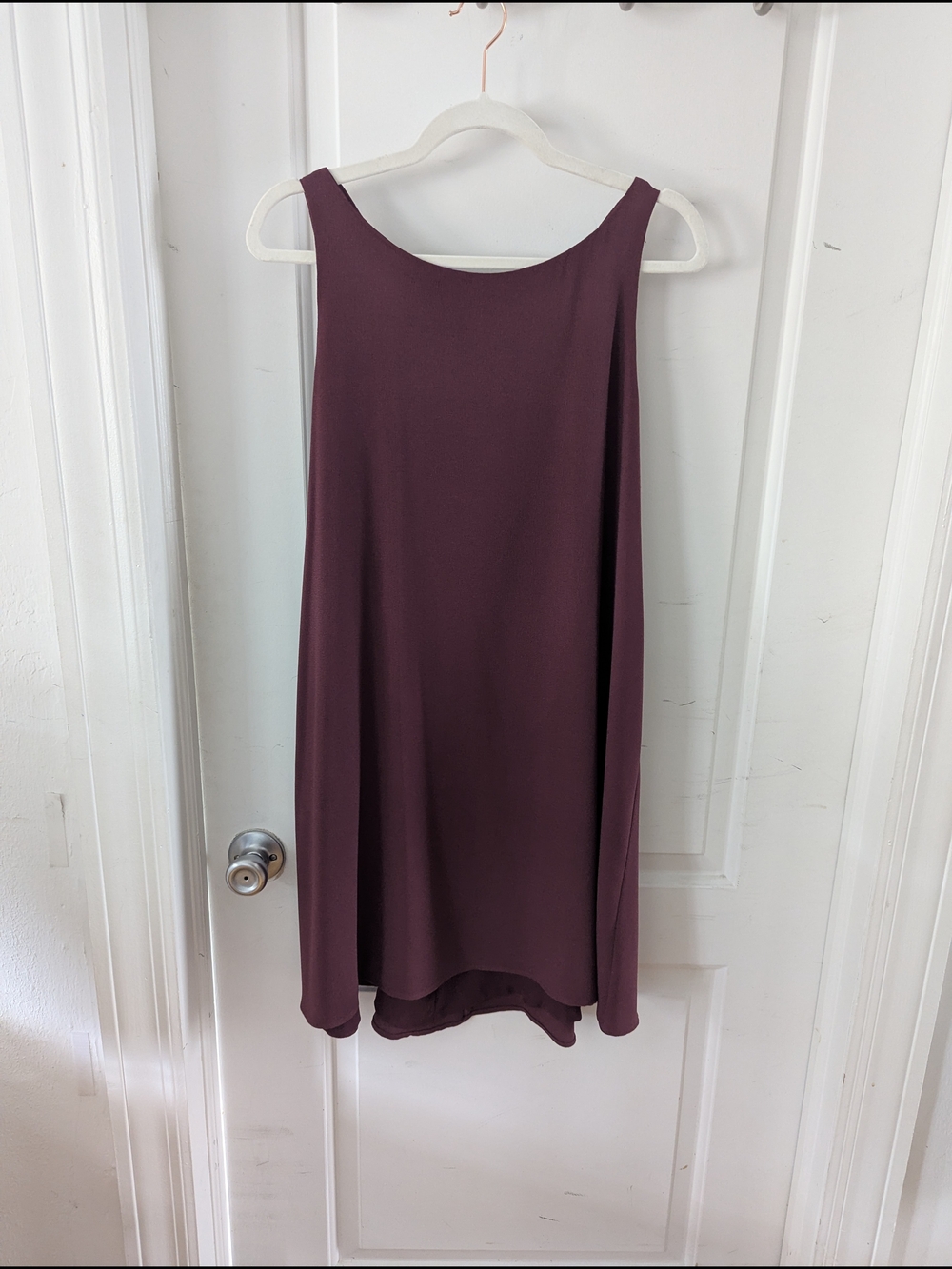 Wayf Plum Sleeveless Mini Shift Dress